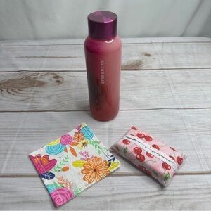Starbucks pink gradient water tumbler set